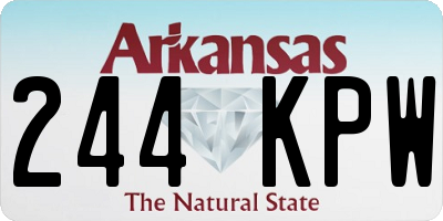 AR license plate 244KPW