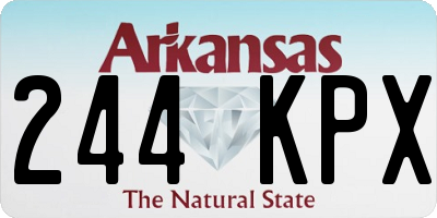 AR license plate 244KPX