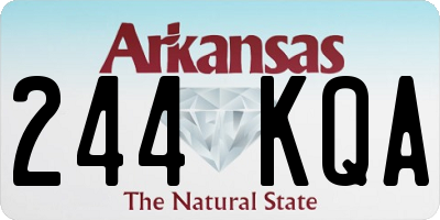 AR license plate 244KQA