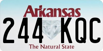 AR license plate 244KQC