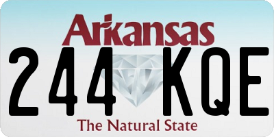 AR license plate 244KQE