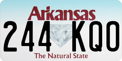 AR license plate 244KQO