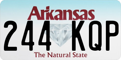 AR license plate 244KQP
