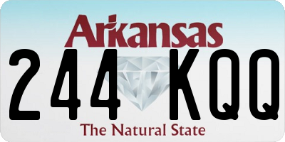 AR license plate 244KQQ
