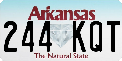 AR license plate 244KQT