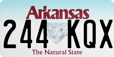 AR license plate 244KQX