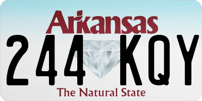 AR license plate 244KQY