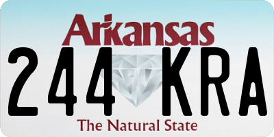 AR license plate 244KRA