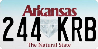 AR license plate 244KRB