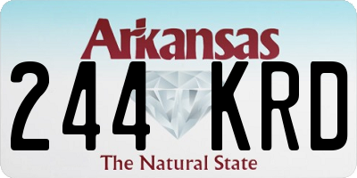 AR license plate 244KRD