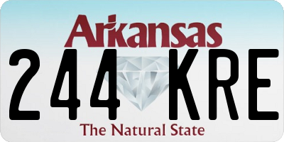 AR license plate 244KRE