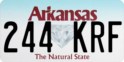 AR license plate 244KRF