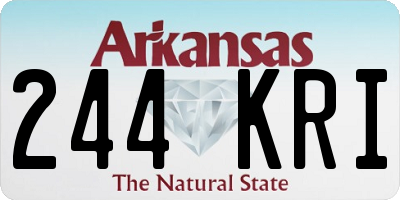 AR license plate 244KRI