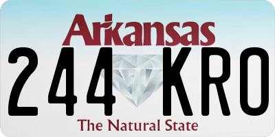 AR license plate 244KRO