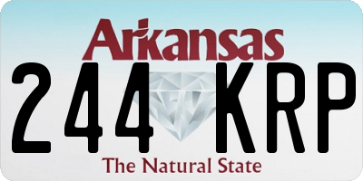 AR license plate 244KRP