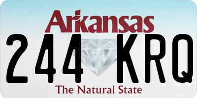 AR license plate 244KRQ