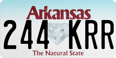 AR license plate 244KRR
