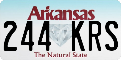 AR license plate 244KRS