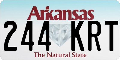 AR license plate 244KRT