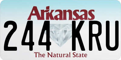 AR license plate 244KRU