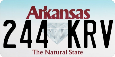 AR license plate 244KRV
