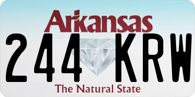 AR license plate 244KRW