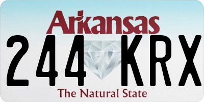 AR license plate 244KRX