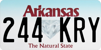 AR license plate 244KRY