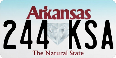 AR license plate 244KSA
