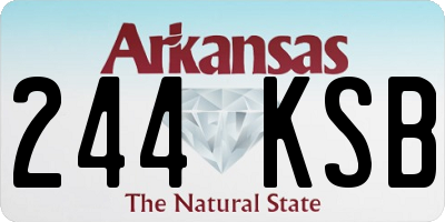 AR license plate 244KSB