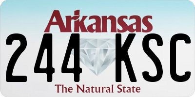 AR license plate 244KSC