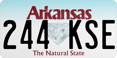 AR license plate 244KSE