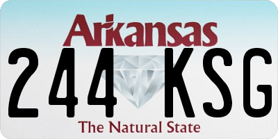 AR license plate 244KSG