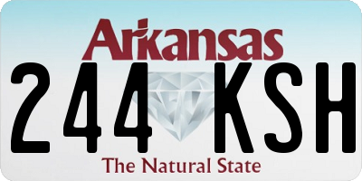 AR license plate 244KSH