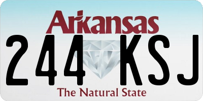 AR license plate 244KSJ