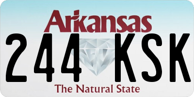 AR license plate 244KSK