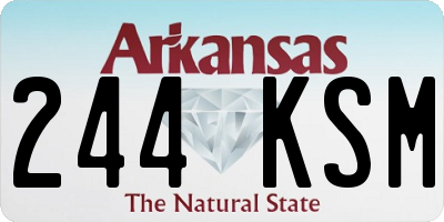 AR license plate 244KSM