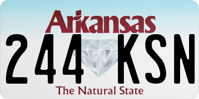 AR license plate 244KSN