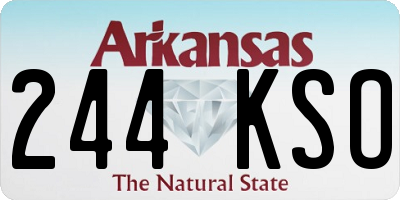 AR license plate 244KSO