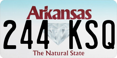 AR license plate 244KSQ