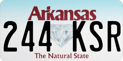 AR license plate 244KSR