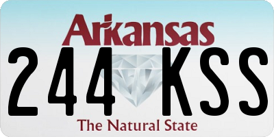 AR license plate 244KSS