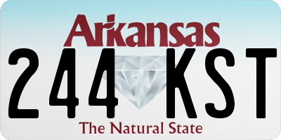 AR license plate 244KST