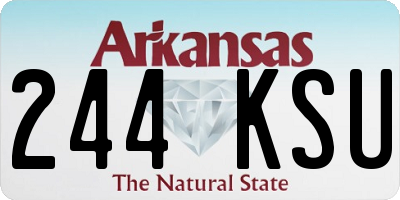 AR license plate 244KSU