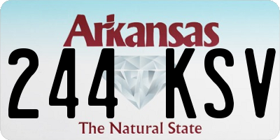 AR license plate 244KSV