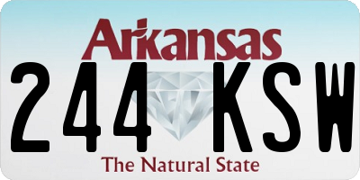 AR license plate 244KSW