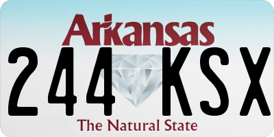 AR license plate 244KSX