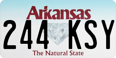 AR license plate 244KSY