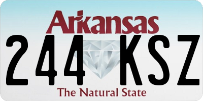 AR license plate 244KSZ