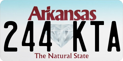 AR license plate 244KTA